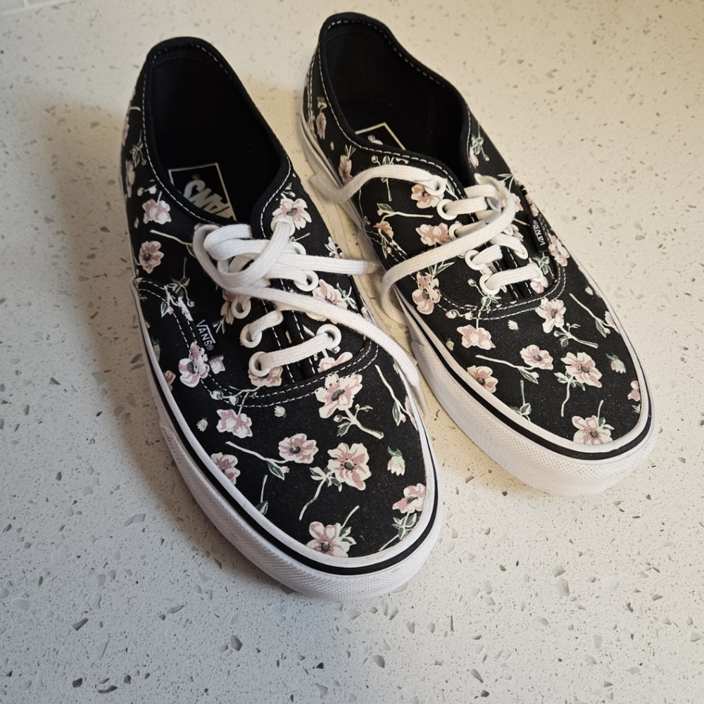 Vans floral lace up sneaker shoe women 8.5 mens 7 - Picture 10 of 10
